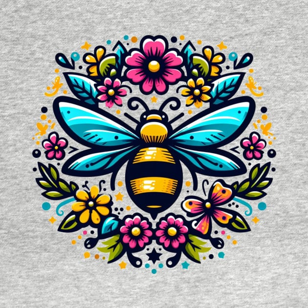 Flower Bee by WolfeTEES